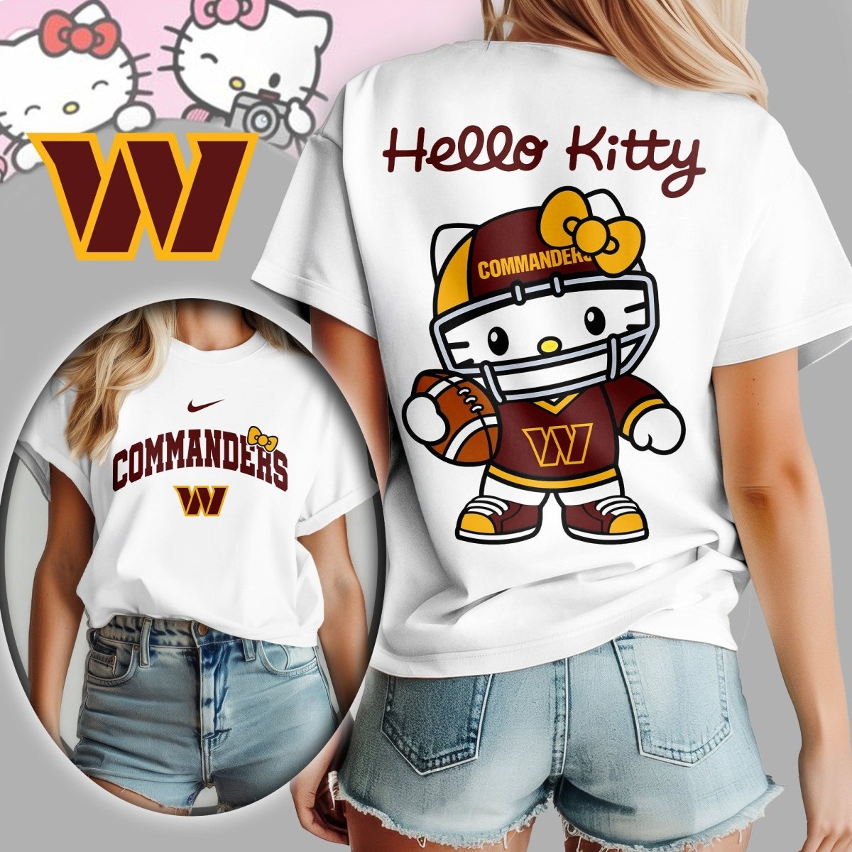 WCD Premium NFL Hello Kitty Women's Shirt TD